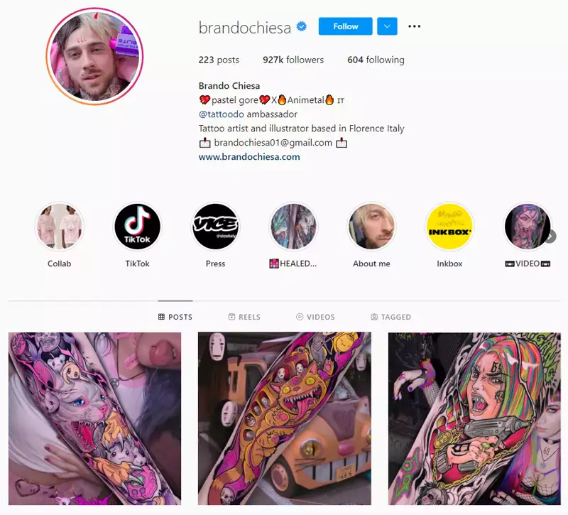 Brando chiesa - worlds best tattoo artist